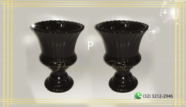 Cachepot Preto romano